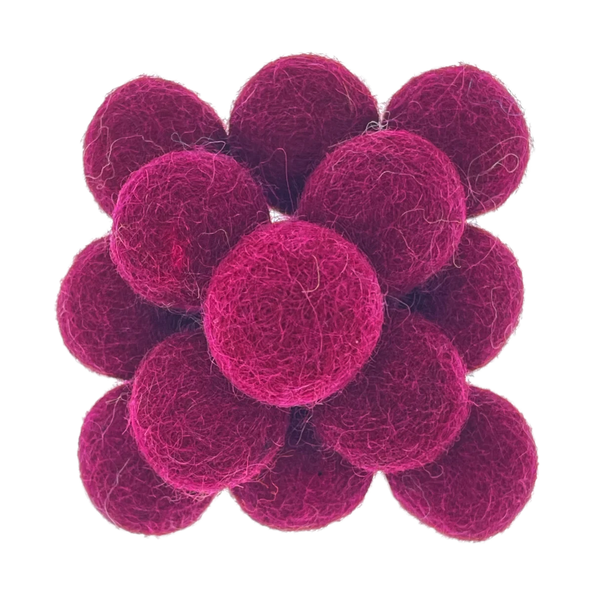 Viltballetje fuchsia 2 cm - per 10 stuks - gratis verzending Nederland