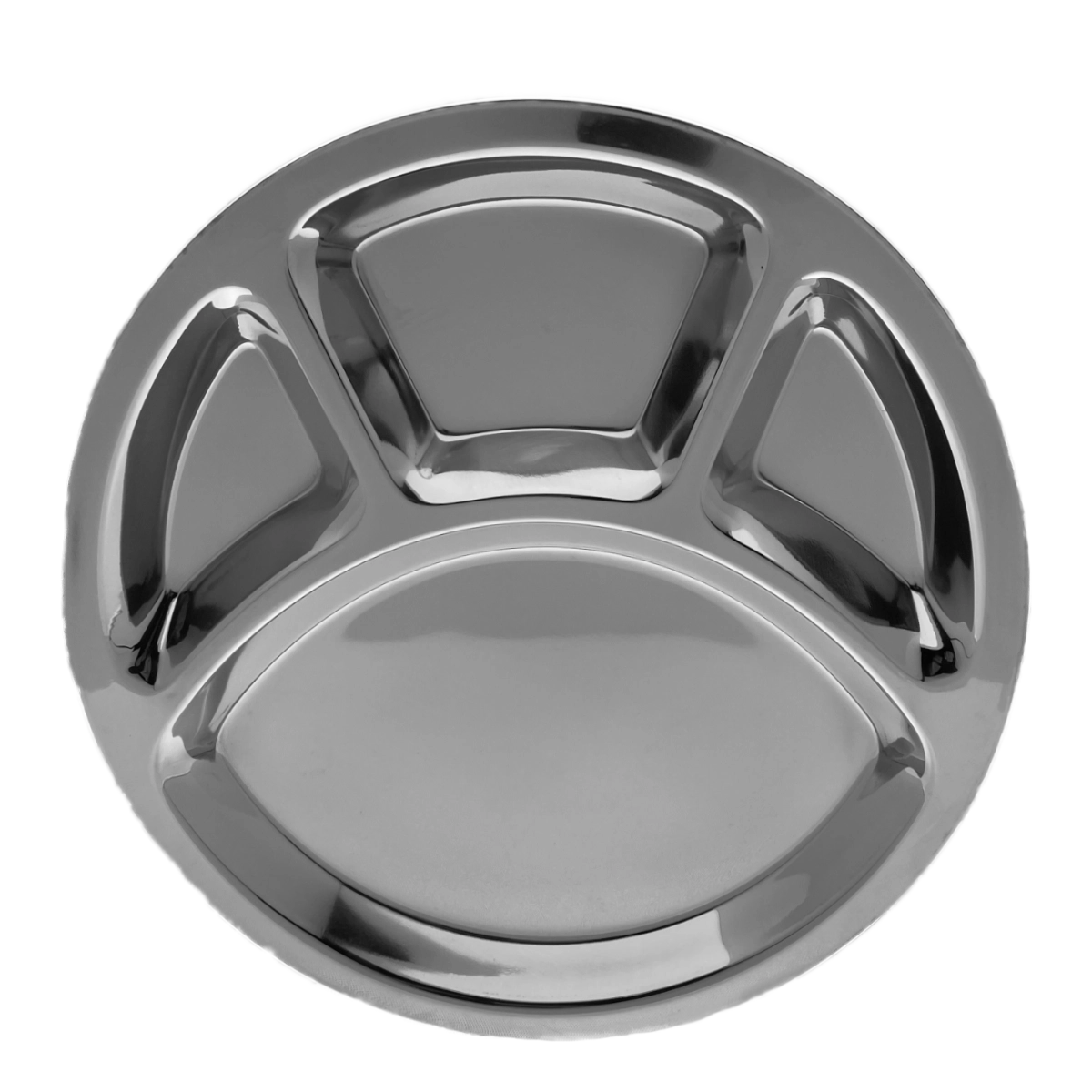 RVS buffetbord - 4 vakken - 31 cm - glanzend
