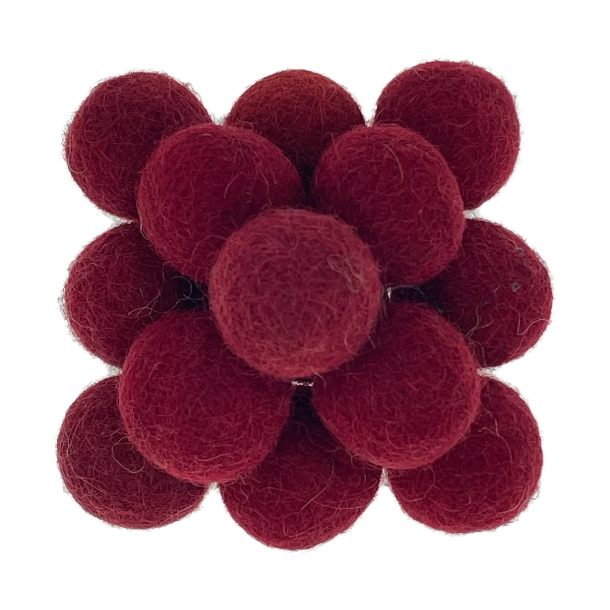 Viltballetje bordeaux rood 2 cm | gratis verzending | per 10 stuks