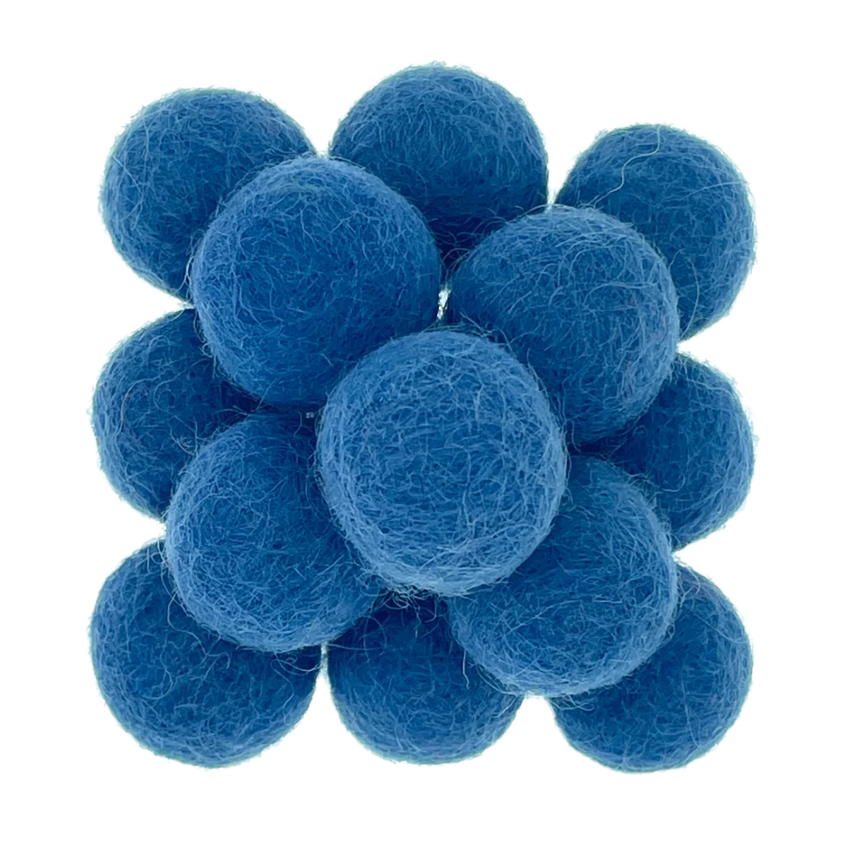 Viltballetje blauw 2 cm | gratis verzending | per 10 stuks