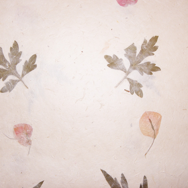 Loktapapier ongeverfd vellen 75 x 50 cm met echte bloemen en planten