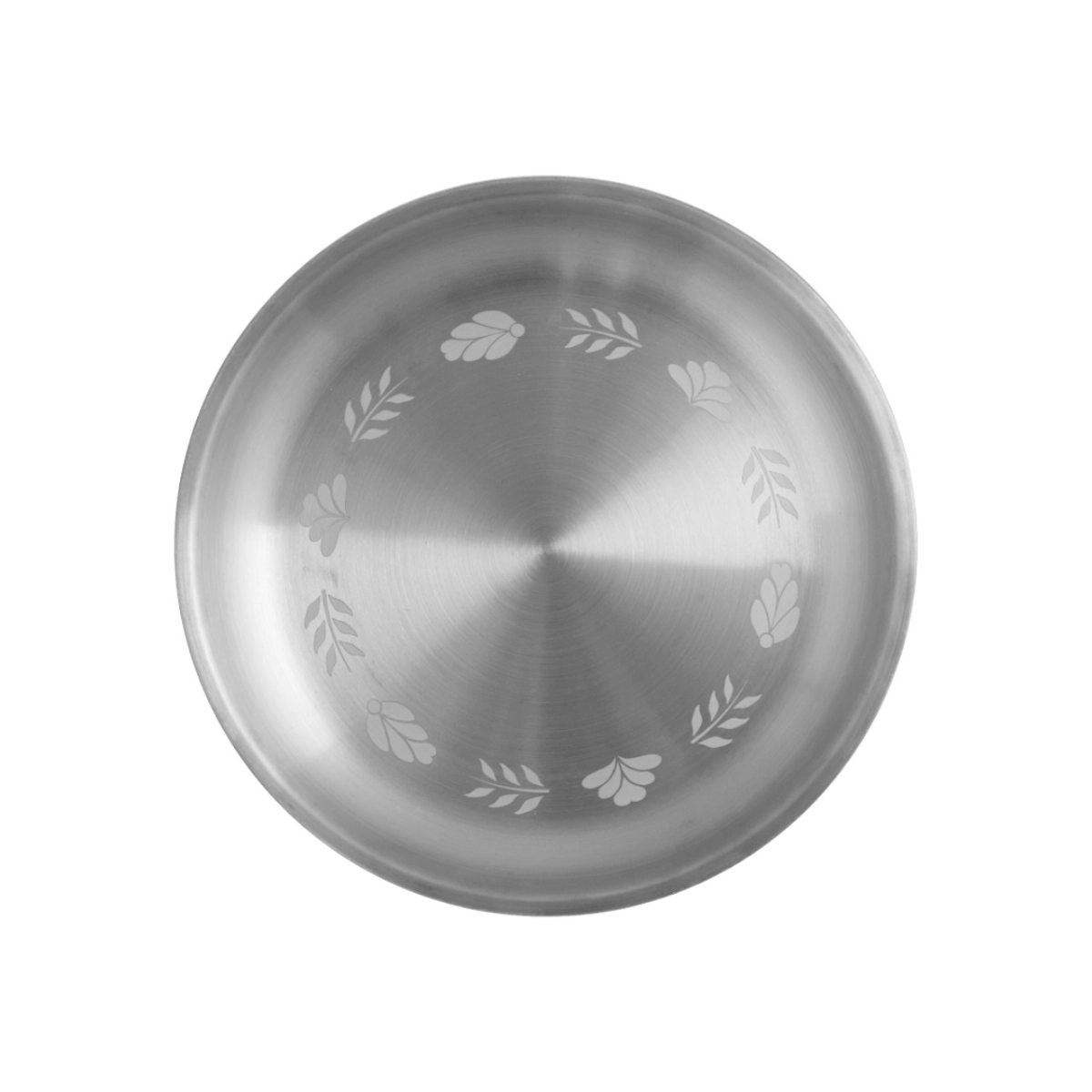 RVS ontbijt- en lunchbord 20 of 22 cm met 'Bonteboer' print