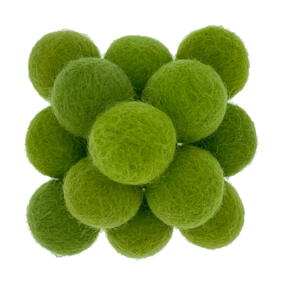 Viltballetje 1,5 cm licht groen - 15 stuks - gratis verzending Nederland