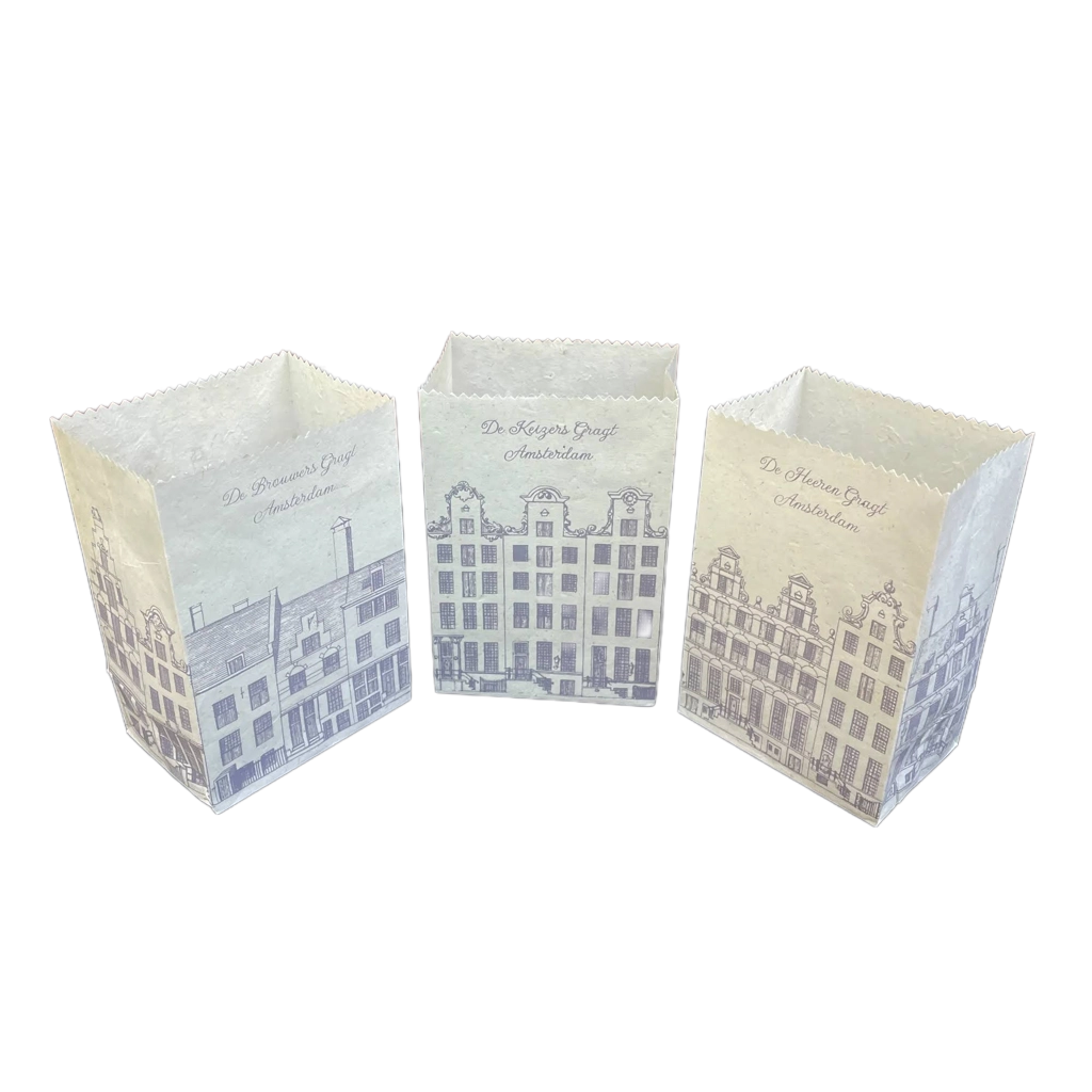 Windlichten Amsterdam Caspar Jacobsz - grijze print - gratis verzending in Nederland