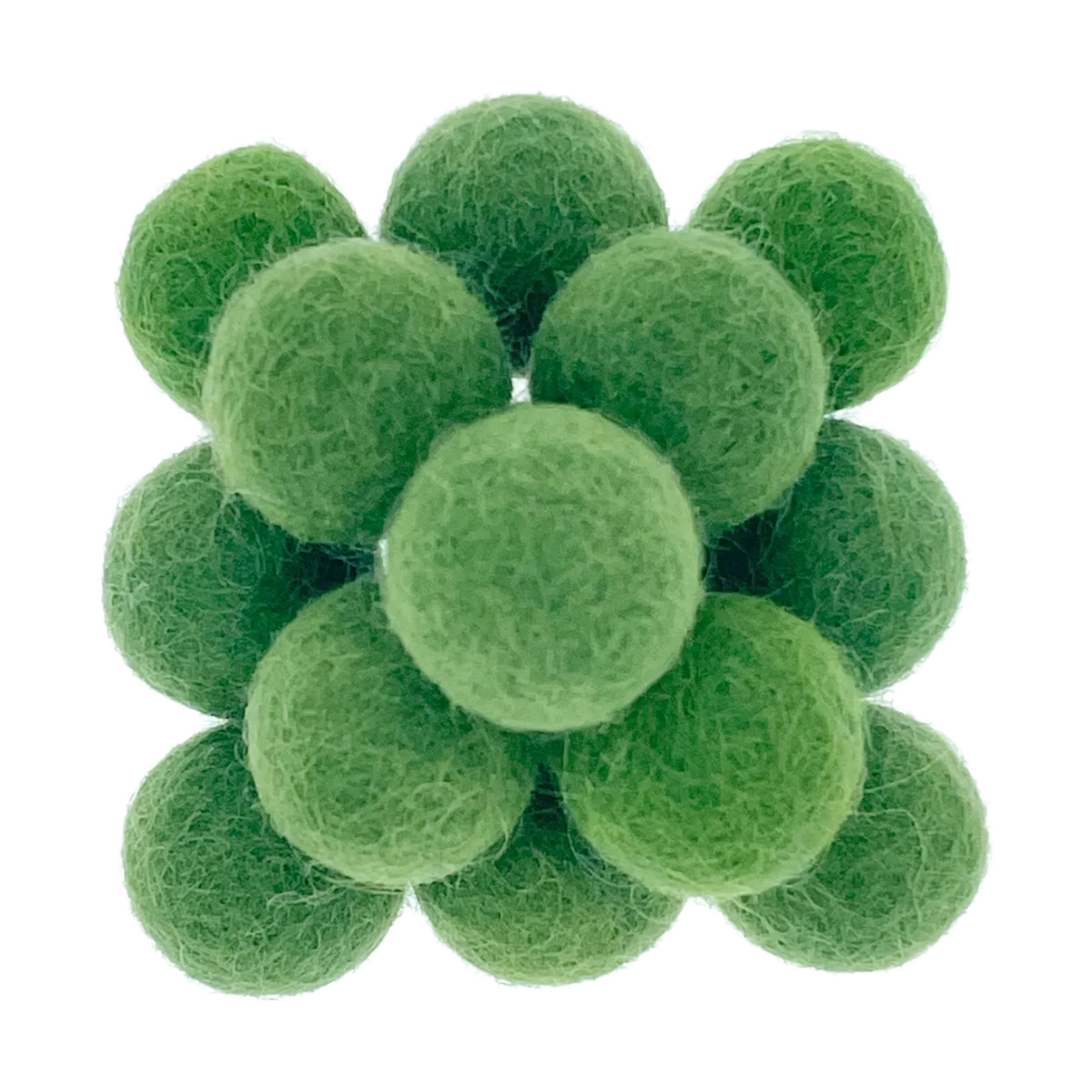 Viltballetje gras groen 2 cm | gratis verzending | per 10 stuks