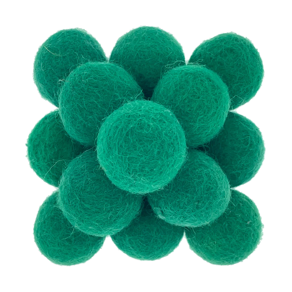 Viltballetje 1,5 cm fel groen - 15 stuks - gratis verzending Nederland