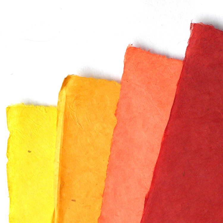 Loktapapier 75x50 cm vellen Rood/geel